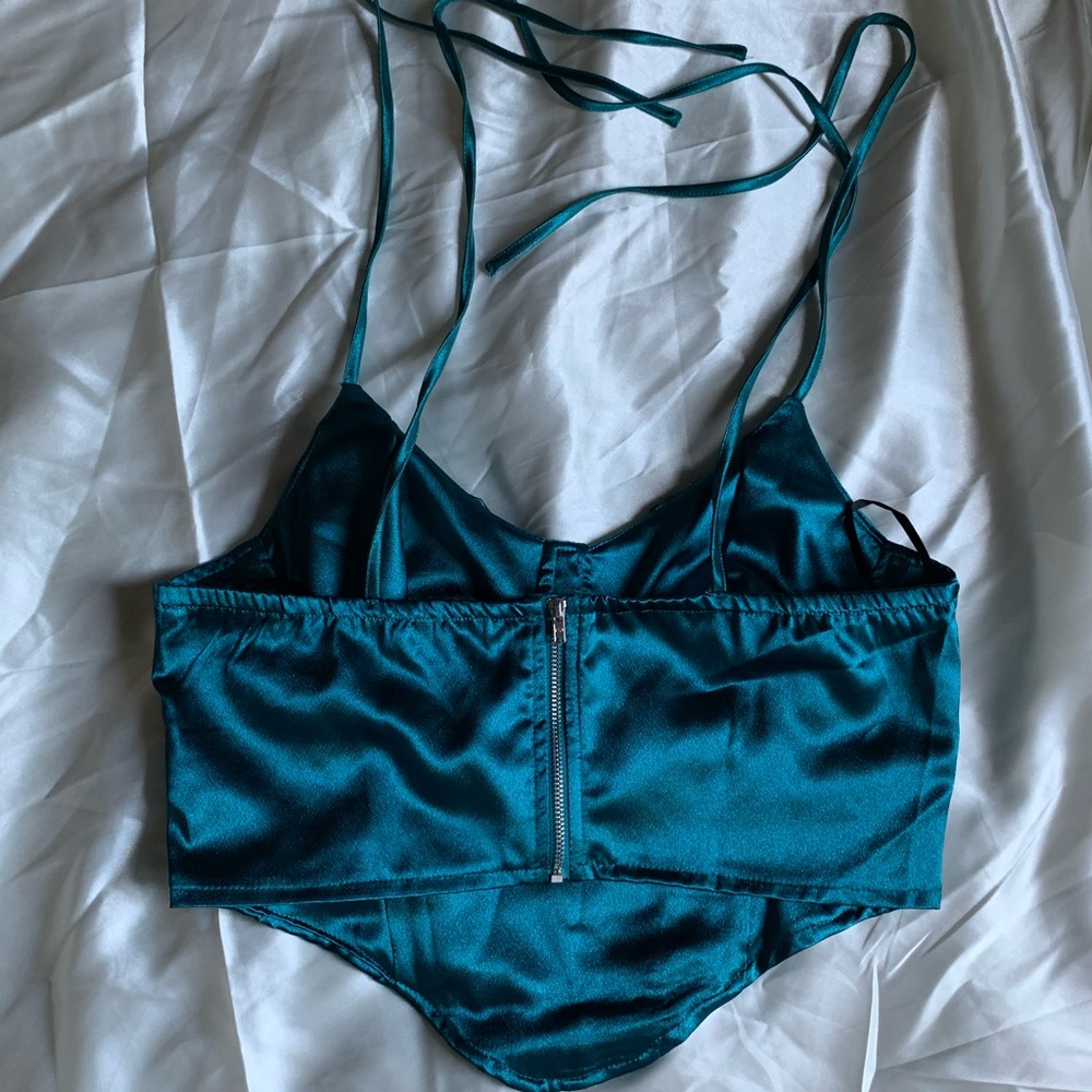 Aqua Corset Top